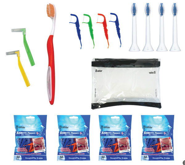 BRACES SONIC CLEANING: Fitted Bristles made for Braces. Compatible with All Bailar toothbrush heads Snap-On Handles: replacement brush heads are compatible with Bailar electric toothbrush snap-on hand