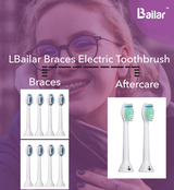 Complete Care Kit for Braces, Electric Toothbrush, Rechargeable with 8 Heads Bonus 2 AFTERCARE