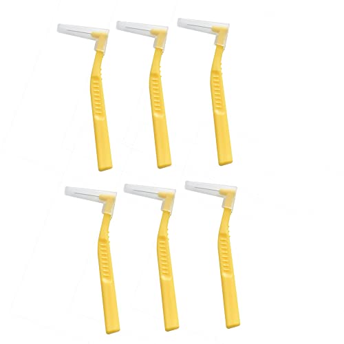 Ortho Floss| Floss for Braces| 300 Count Bag| Pack of 6 Bonus 6 Interdental Brush| Floss Dental Pick Fits Between Brace Wire and Teeth| Quick and Easy Braces Floss