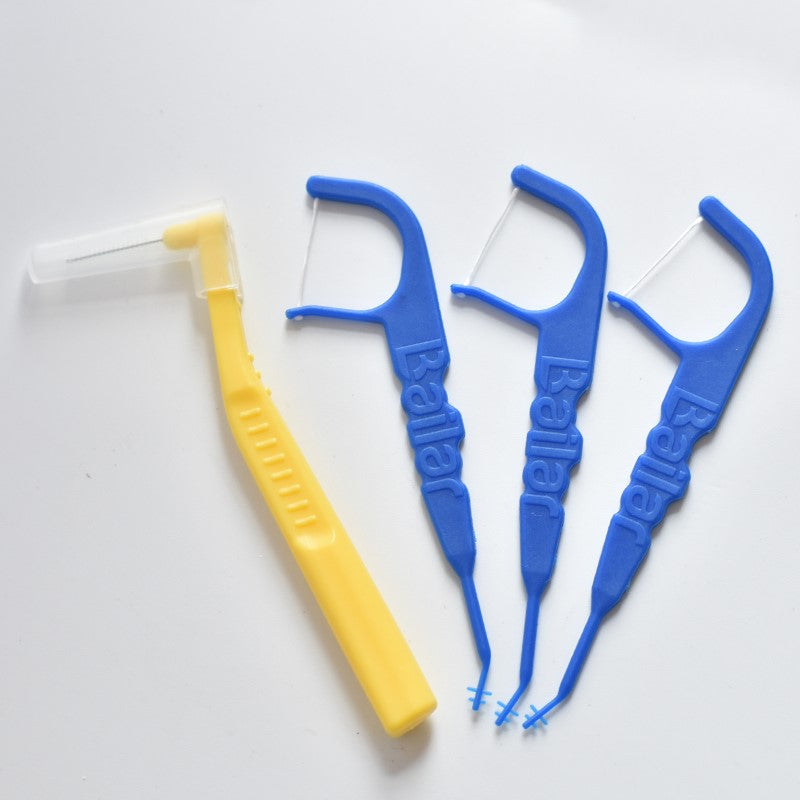 Ortho Floss| Flossers for Braces| Floss Dental Picks Fits Between Brace Wire and Teeth| Quick and Easy Braces Floss|50 Count Bag |Pack of 4 Bonus 4 Interdental Brush
